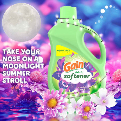 Gain Moonlight Breeze Fabric Softener, Smooth Touch Laundry Conditioner Liquid