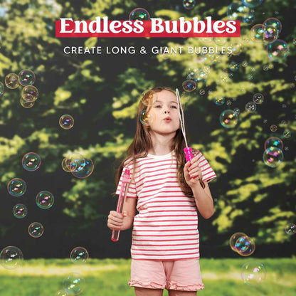 JOYIN 14.6’’ Big Bubble Wands for Kids, Bubble Wand with Refill Solution for Summer Toy Party Favor, Outdoors Toy Activity, Easter Basket Stuffers, Birthday Gift