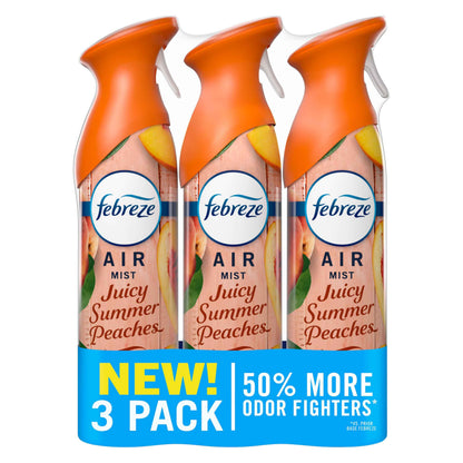 Febreze Air Mist, Air Freshener, Odor Fighting Room Spray, Deodorizer for Home Bathroom Kitchen Office Apartment,  Warm Ocean Breeze, Summer Golden Hour Variety Pack