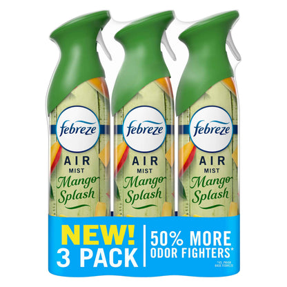 Febreze Air Mist, Air Freshener, Odor Fighting Room Spray, Deodorizer for Home Bathroom Kitchen Office Apartment,  Warm Ocean Breeze, Summer Golden Hour Variety Pack
