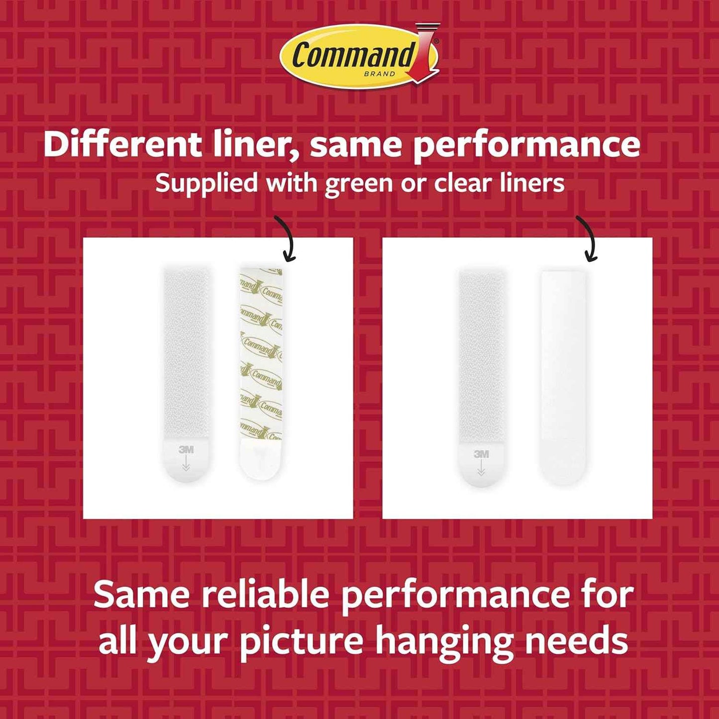 Command 15 lb & 10 lb Large and Medium Picture Hanging Strips, Damage-Free Hangers for Picture Frames, No Tools Required, Great for Home Room Wall Decor, White Adhesive