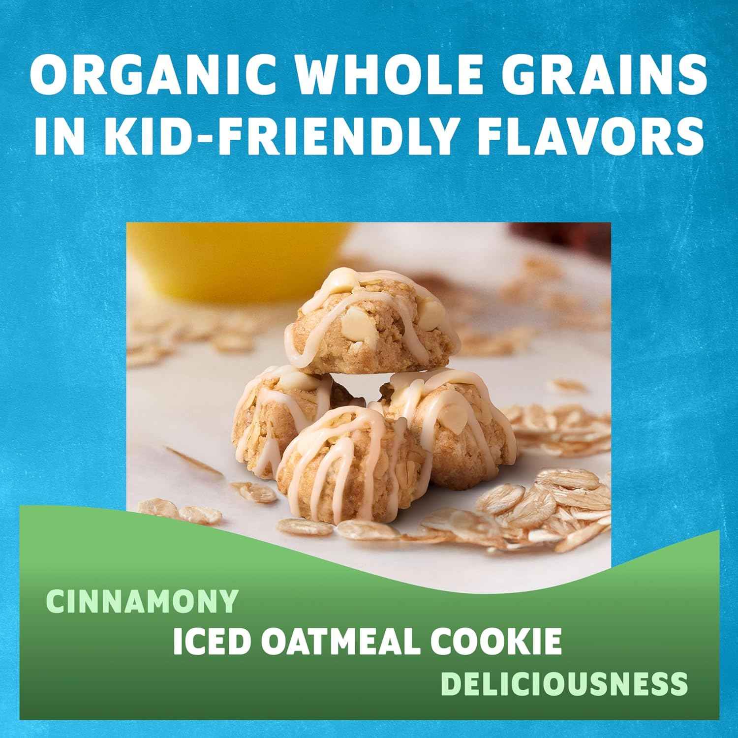 Zbar Oat Bites - Baked Oat Energy Granola Bites - USDA Organic Snacks for Kids - 14g Whole Grains (6 Snack Packs)