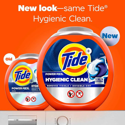 Tide Hygienic Clean Power PODS Laundry Detergent Pacs, Removes Visible and Invisible Dirt