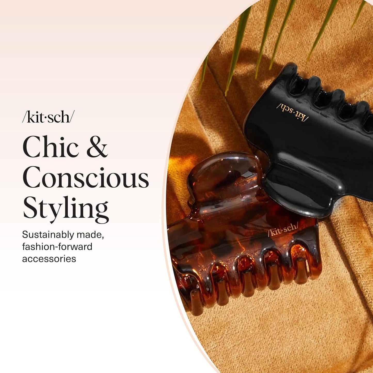Kitsch_Medium_Claw_Clips_for_Women_-_Strong_Hold_&_Stylish_Glossy_Puffy_Design_Hair_Accessories_|_Half-Up_or_Full_Updos_|_Ideal_Gifts_for_Women_-_2pc_Set,_Black_&_Tort