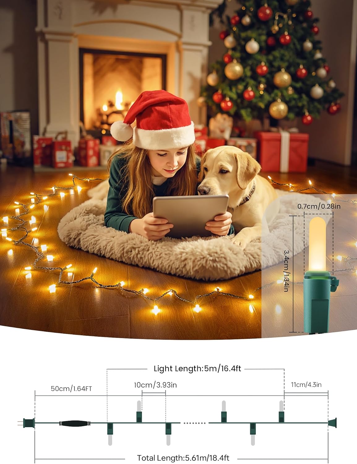 LED_Christmas_Lights_Indoor_Outdoor,_16.4_FT_50_LED_Warm_White_String_Lights_Green_Wire,_Connectable_Waterproof_Christmas_Tree_Light_Plug_in_for_Xmas_Garland_Wreath_Holiday_Wedding_Decorations