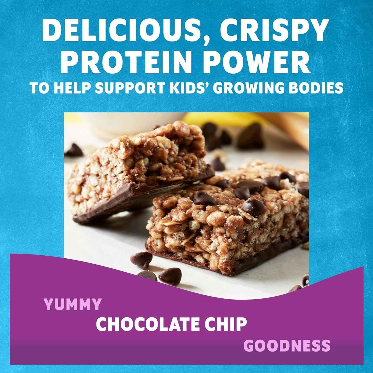 Zbar Protein - Chocolate Chip - Crispy Snack Bars - Made with Organic Oats - Non-GMO - 5g Protein - Gluten Free Protein Bars (15 Pack)