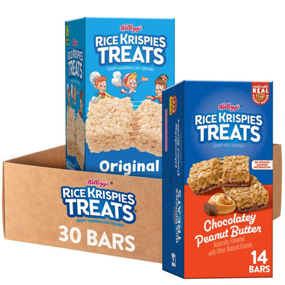 Rice Krispies Treats Crispy Marshmallow and Rice Squares, Lunch Snacks, Kids Snacks