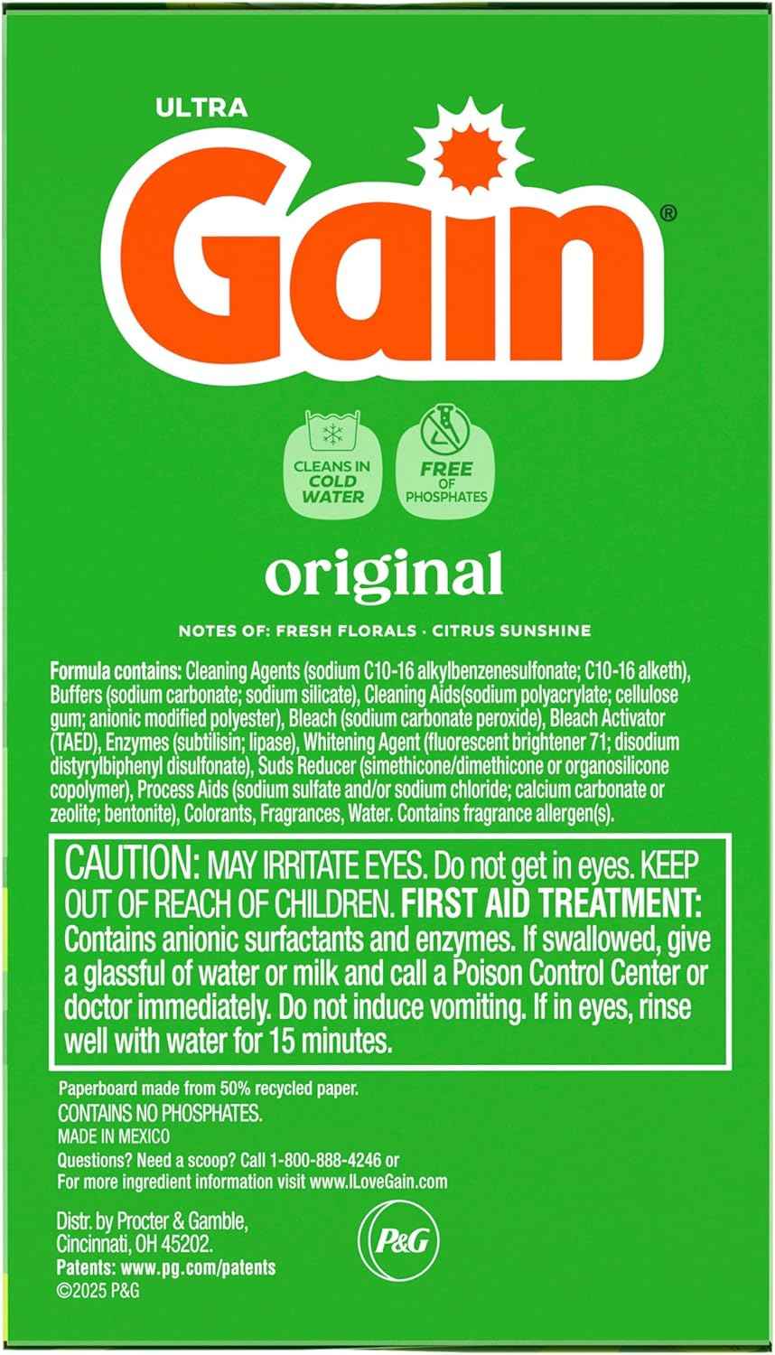 Gain Powder Laundry Detergent, Original Scent