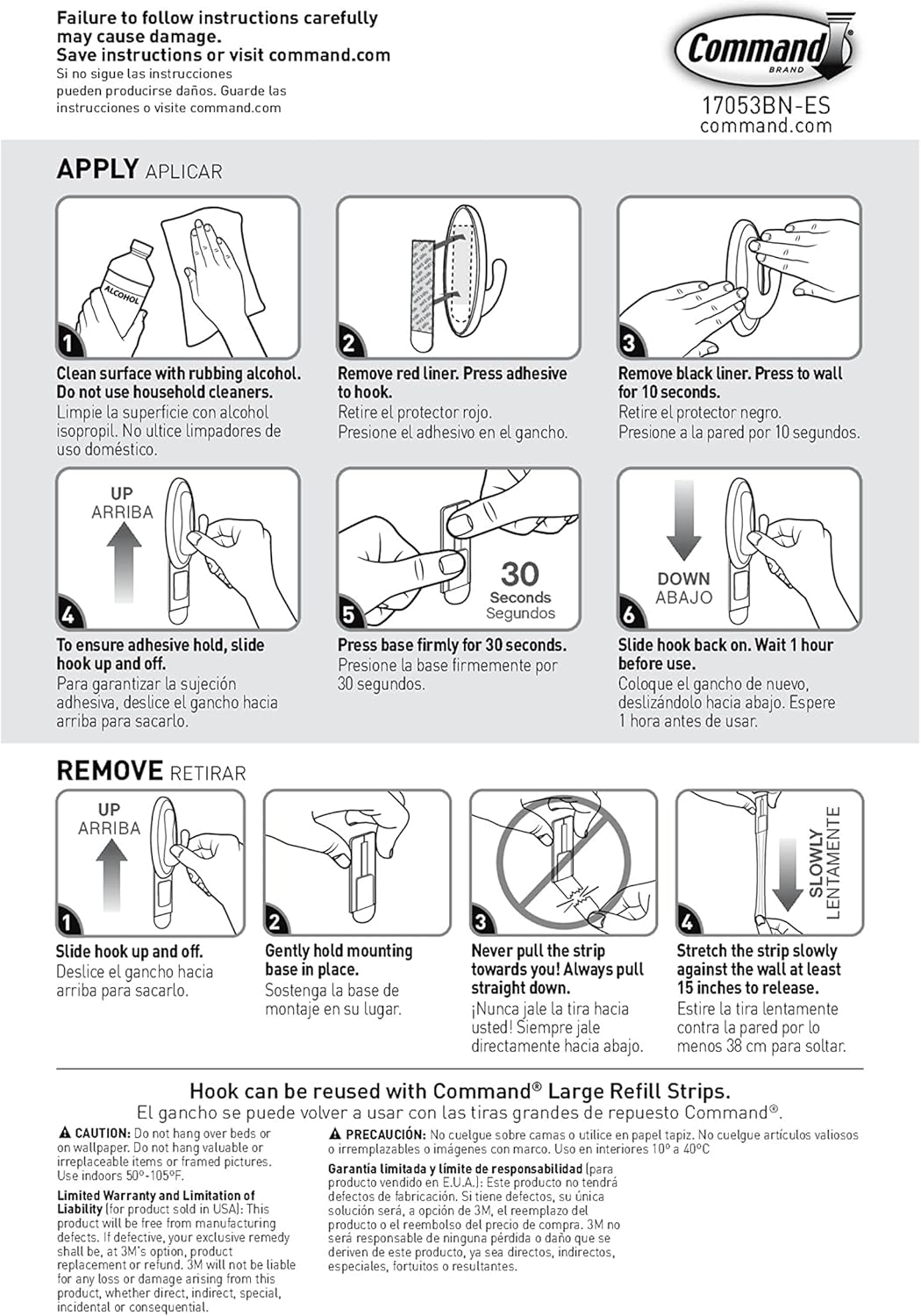 3M_Command_17053BN_Traditional_Plastic_Hook,_Large,_Brushed_Nickel