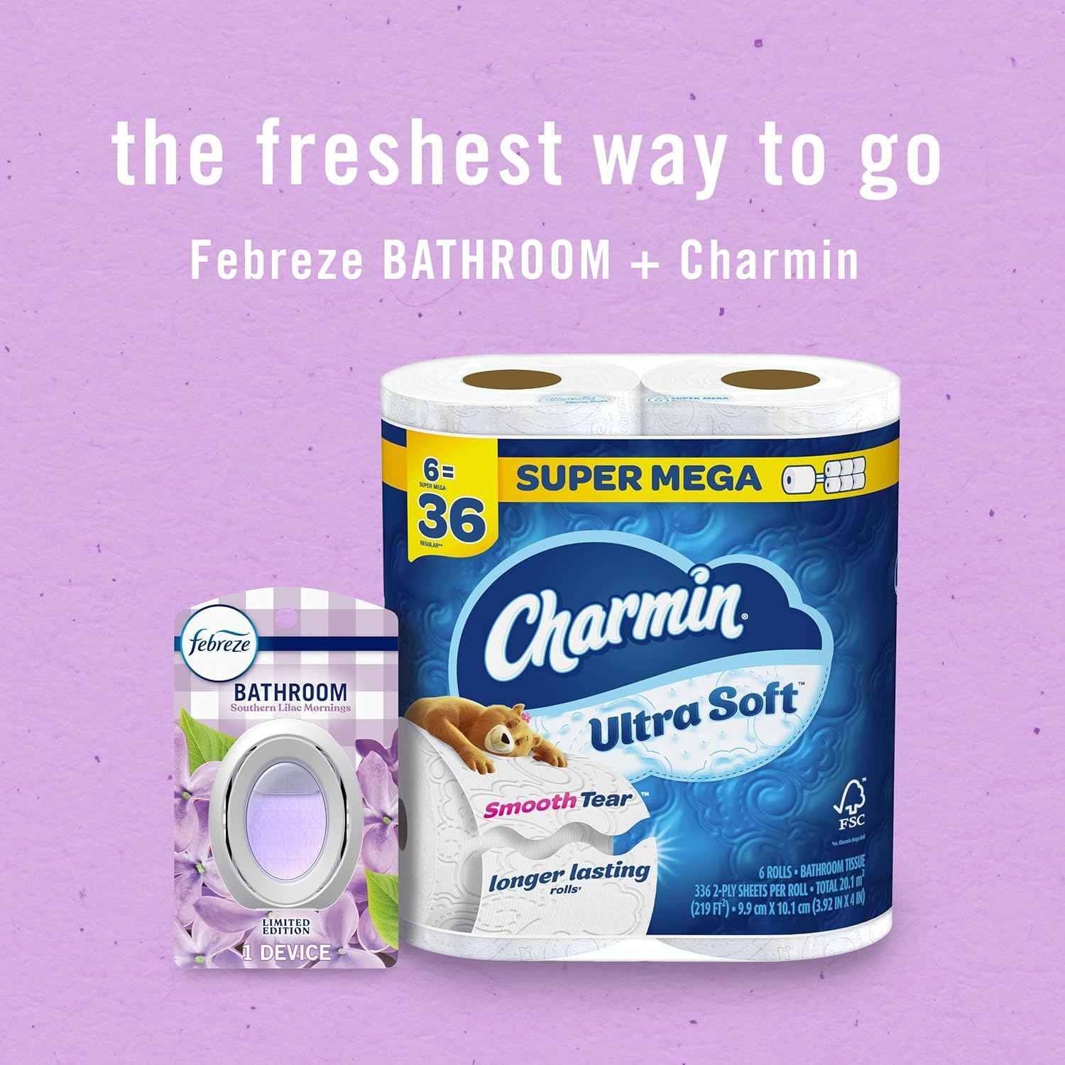 Febreze Bathroom Air Freshener, Odor-Fighting, Plug In Alternative, Air Fresheners for Small Spaces in Home, Bathroom, Kitchen, & Closet