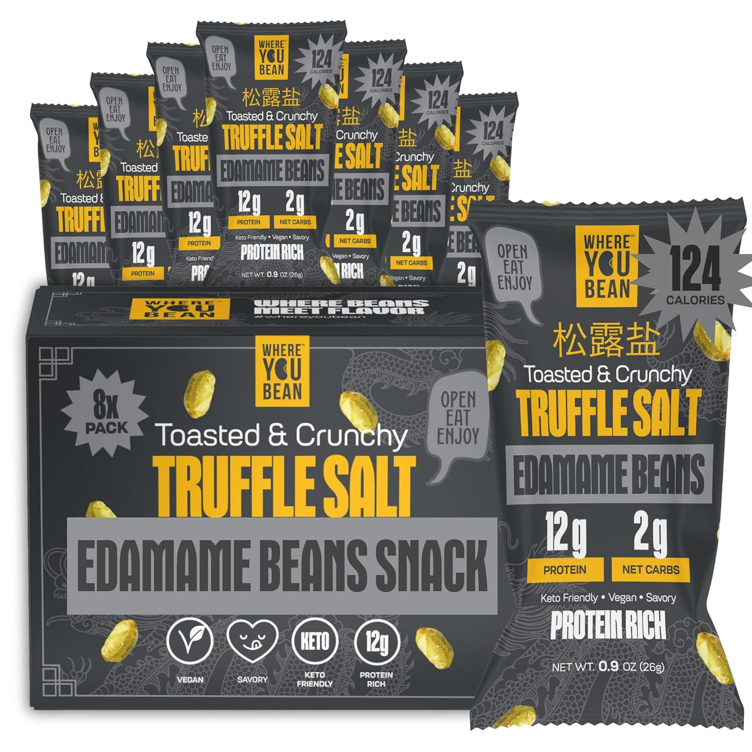 Where_You_Bean_Edamame_Beans_Snack_(Truffle_Salt)_-_Crunchy_and_Dry_Roasted_Edamame_Beans_-_High_Protein_Snacks,_Keto_and_Vegan_Healthy_Snacks_for_Adults_&_Low_Carb_Asian_Snack_0.9_oz_(Pack_of_8)