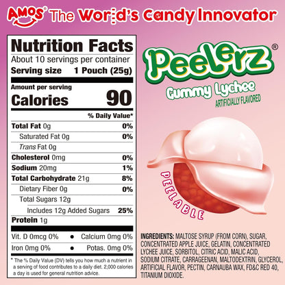 AMOS_Peelerz_Lychee_Gummy_Candy,_Peelable_Fruit-Shaped_Candy,_8.47oz_Box_with_10_Individual_Packs_–_Fun_Peeling_Gummy_Snack_Made_with_Real_Juice