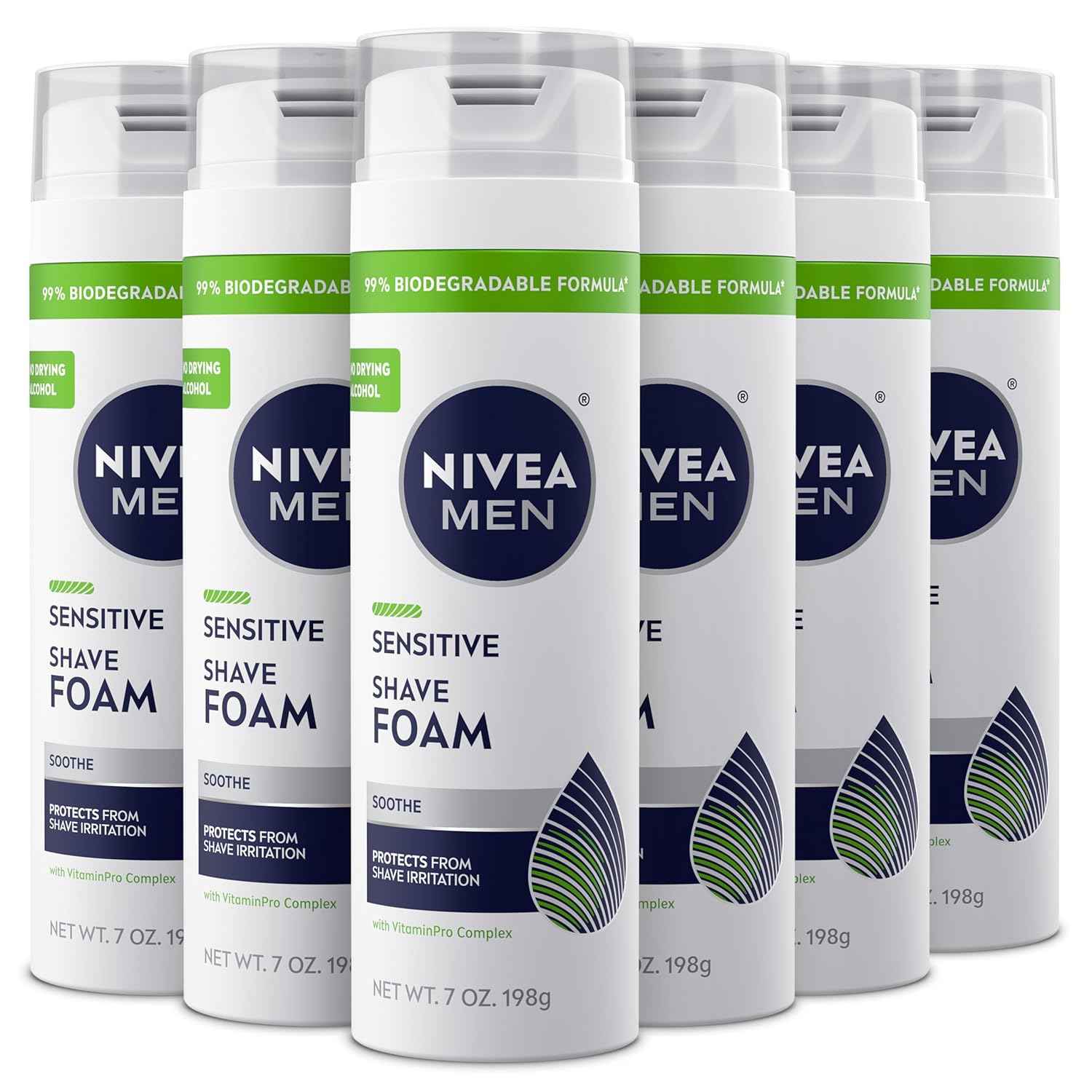 NIVEA MEN Sensitive Shave Foam with Vitamin E, Soothing Chamomile and Witch Hazel Extracts