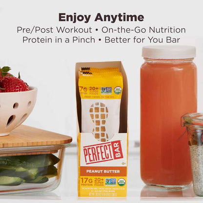 Perfect Bar Protein Bars, Gluten Free, Made with Organic Honey, Cookie Dough Texture, Refrigerated