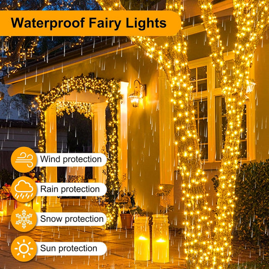 70FT_200LED_Christmas_String_Lights_Plug_in,_Outdoor_Indoor_Connectable_Twinkle_Fairy_Lights_with_Timer_and_8_Modes,_Christmas_Tree_Lights_for_Garden_Party_Wedding_Christmas_Decoration,_Warm_White