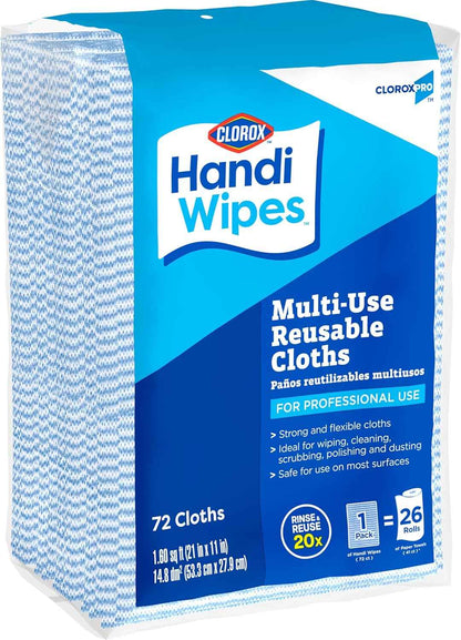 CloroxPro Clorox Handi Wipes Multi Use Reusable Cloths, 72 Count