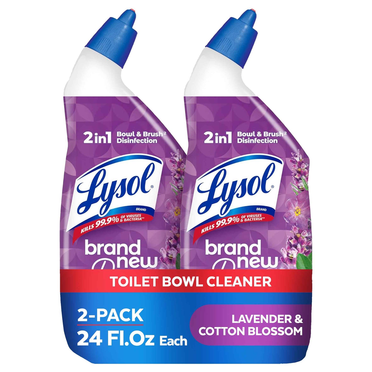 Lysol Toilet Bowl Cleaner, Max Strength Bathroom Cleaning Supplies, Toilet Bowl Cleaner Clinging Gel, Home Essential, Instant Stain Removal, Disinfecting and Deodorizing
