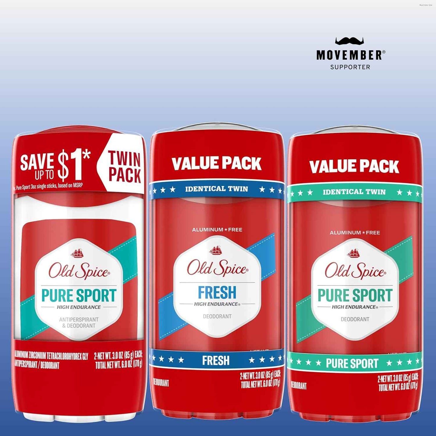 Old Spice High Endurance Deodorant for Men, Aluminum Free, Fresh Scent, 3.0 oz
