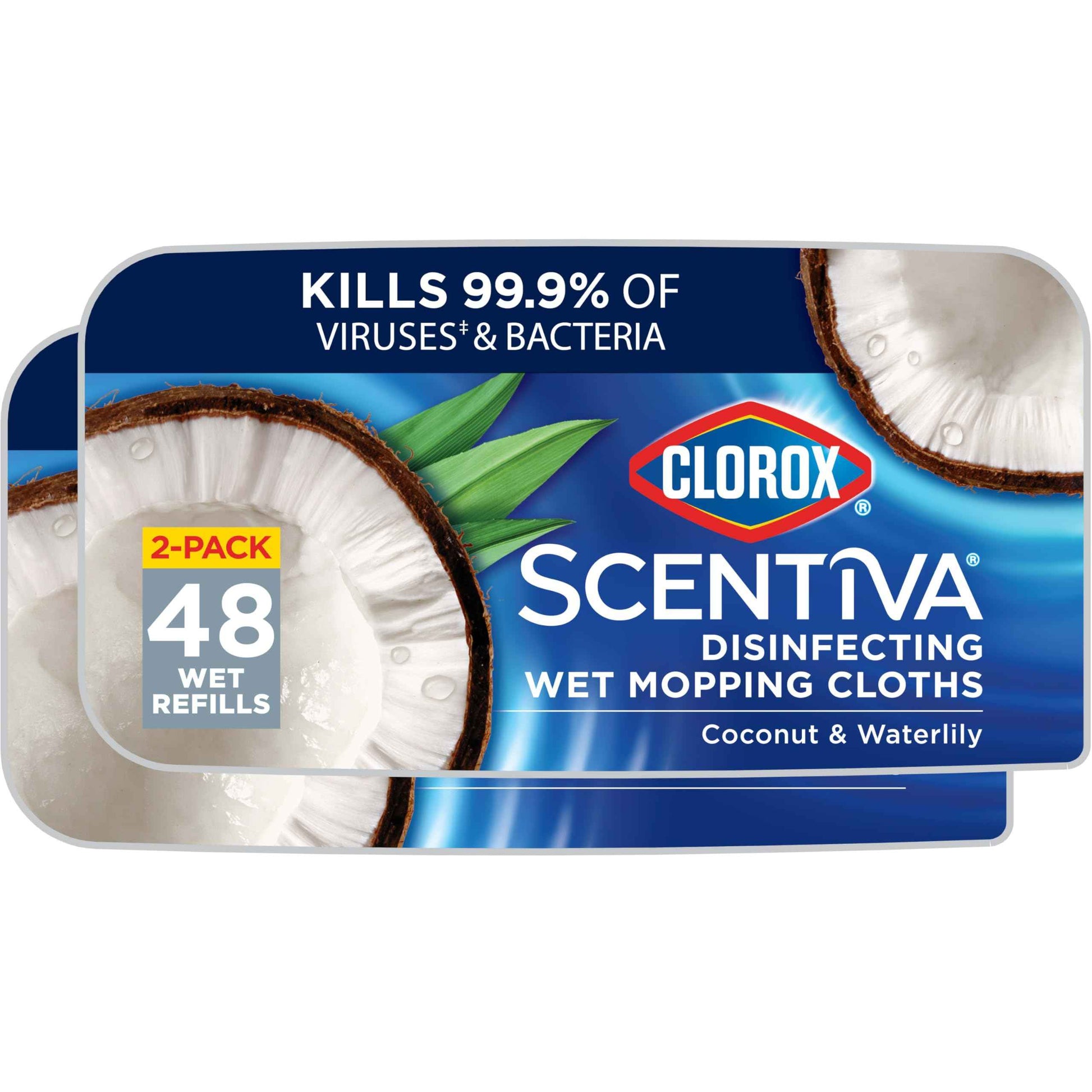 Clorox Scentiva Disinfecting Wet Mop Pad, Disposable Mop Heads