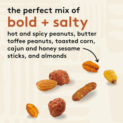 Snak_Club_Cajun_Style_Snack_Mix_with_Hot_and_Spicy_Peanuts,_Butter_Toffee_Peanuts,_Toasted_Corn,_Cajun_and_Honey_Sesame_Sticks,_and_Almonds,_Kosher_Trail_Mix_Snacks,_15_oz_Resealable_Bag