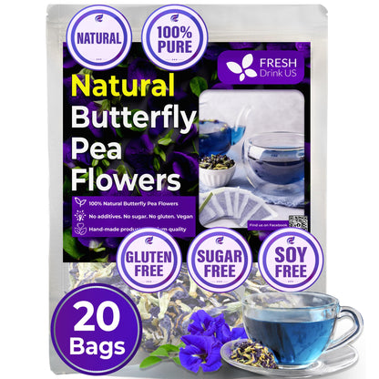 Butterfly Pea Flowers - 20 Count (Pack Of 1)