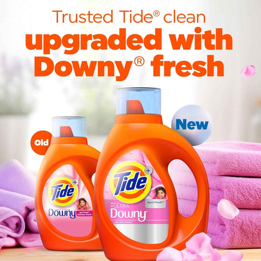 Tide Plus Boost of Ultra Downy Liquid Laundry Detergent, Laundry Detergent Liquid with Long-Lasting Freshness