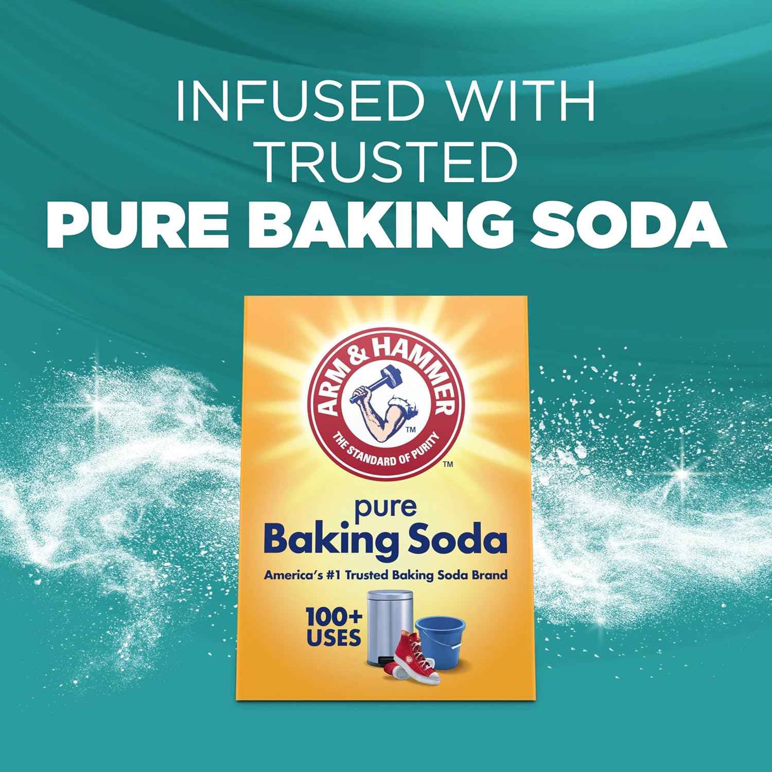ARM & HAMMER Deep Clean Free & Clear Laundry Detergent Power Paks, Free of Dyes and Perfumes, Dermatologist Tested