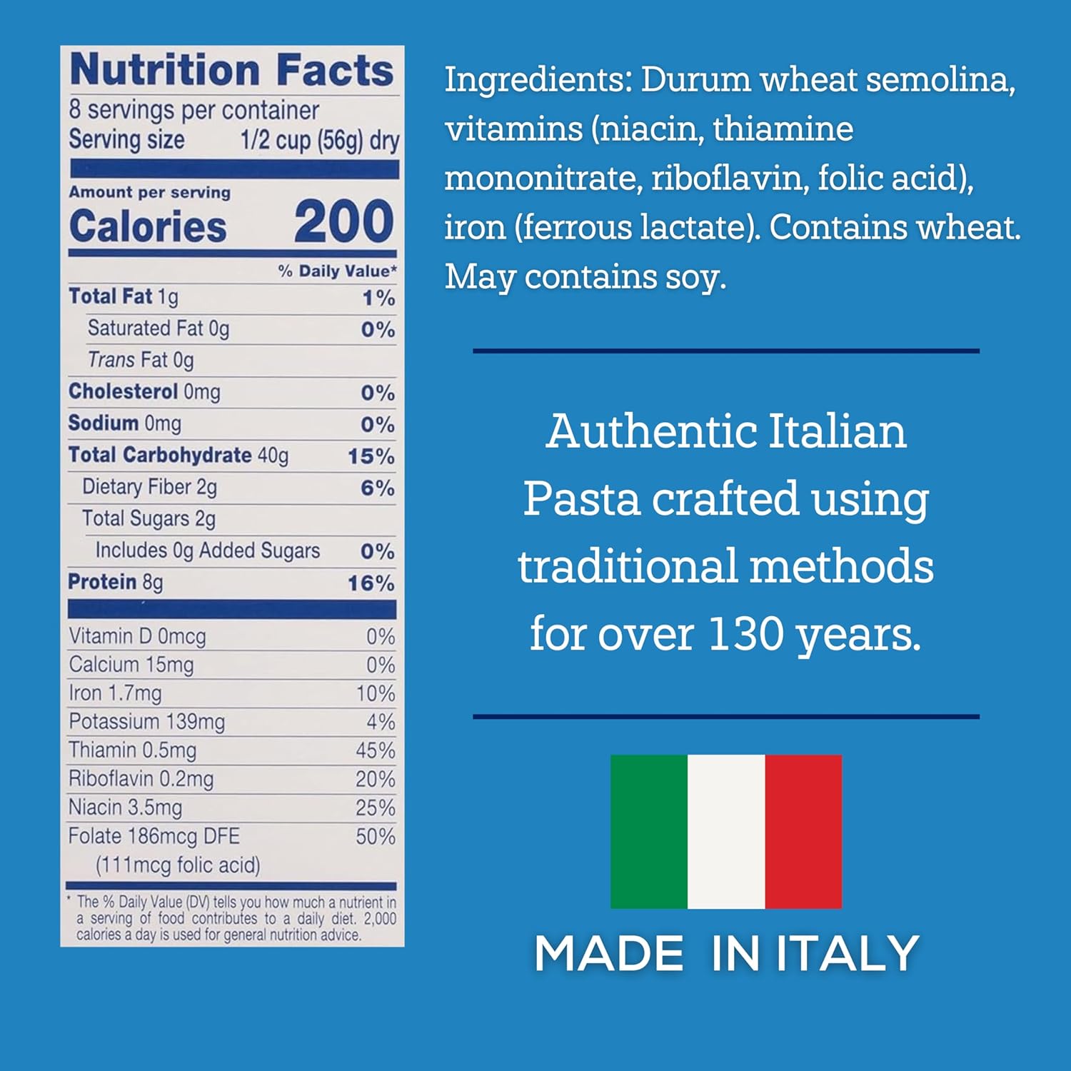 De_Cecco_Orecchiette_No._91_Pasta,_16_Oz,_Authentic,_Slow_Dried,_Made_with_Durum_Wheat,_Versatile_Pasta_for_Sauces_&_Recipes,_Made_in_Italy