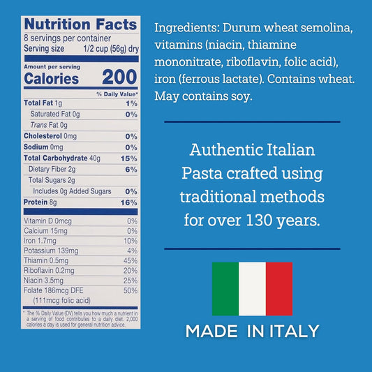 De_Cecco_Orecchiette_No._91_Pasta,_16_Oz,_Authentic,_Slow_Dried,_Made_with_Durum_Wheat,_Versatile_Pasta_for_Sauces_&_Recipes,_Made_in_Italy