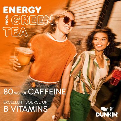 Dunkin’ Zero Sugar Refreshers Singles To Go! Powdered drink mix packets, 30 Ct Variety Pack, 30 Single serve Packets per Box (30 servings), Energy from Green Tea, aspartame-free, no synthetic colors, naturally and artificially flavored, just add water