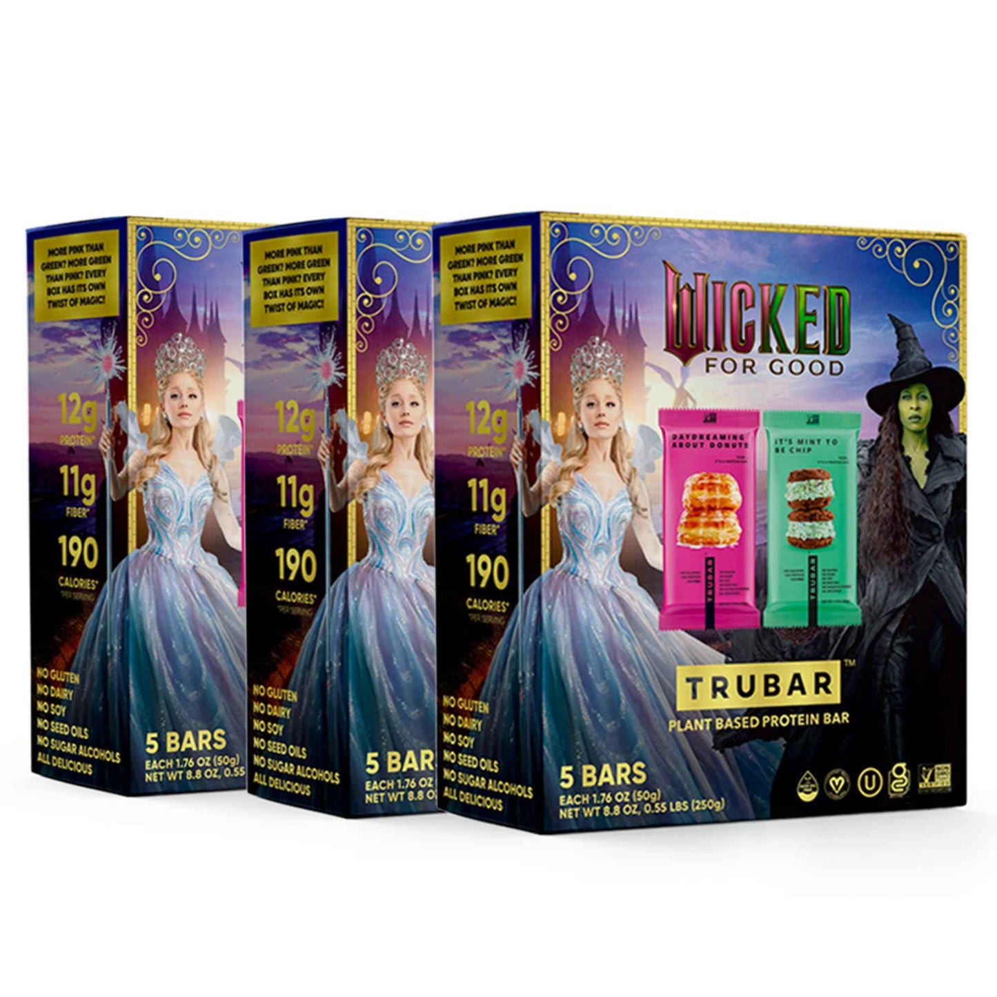 TRUBAR Vegan Protein Bar, Assorted Flavors, Gluten Free, Vegan Protein Snacks, 12G Plant-Based Protein, High Fiber, Healthy Protein Bars