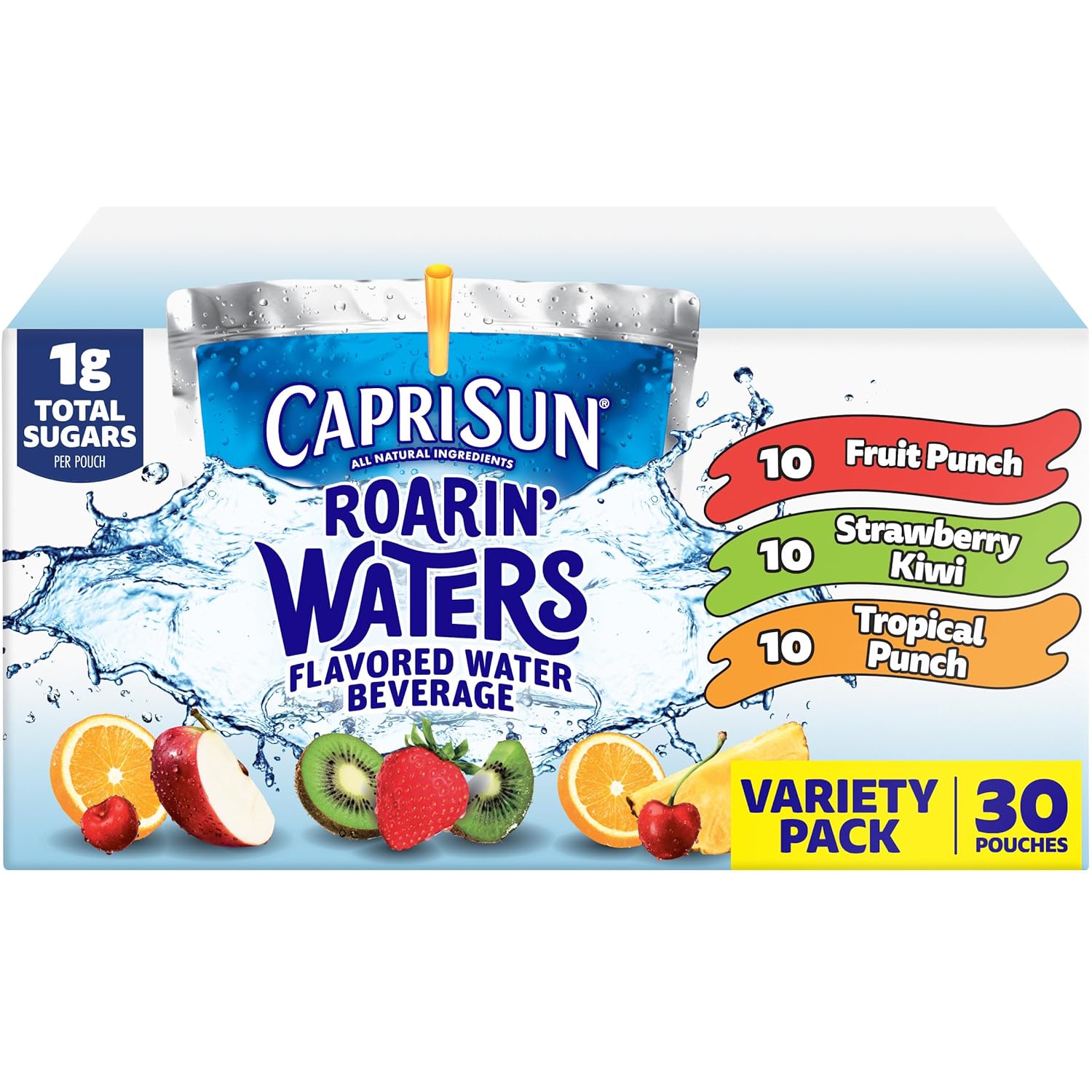 Capri_Sun_Roarin'_Waters_Fruit_Punch,_Strawberry_Kiwi_&_Tropical_Punch_Flavored_with_other_natural_flavor_Water_Beverage,_30_ct_Box,_6_fl_oz_Drink_Pouches