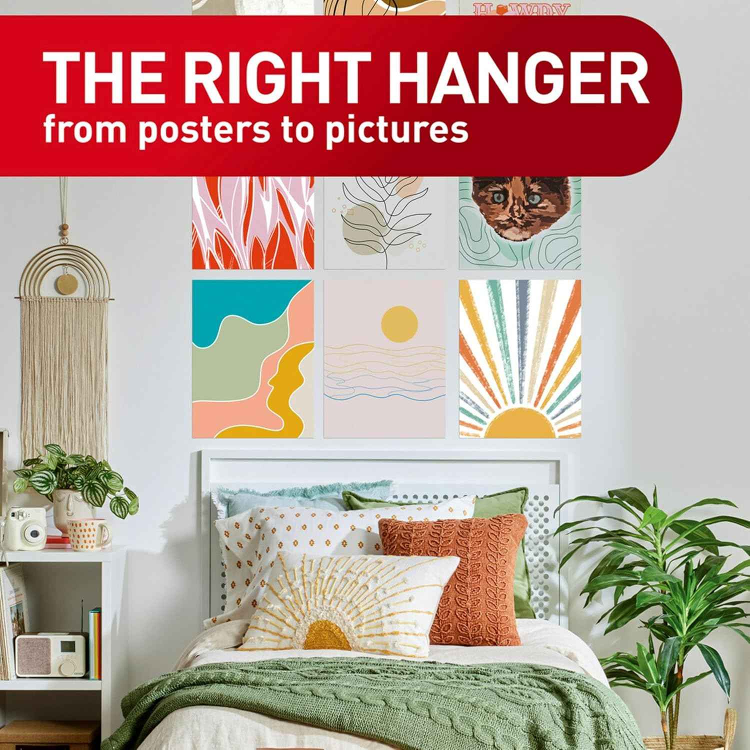 Command Poster Strips Value Pack, 60 Strips Damage-Free Poster Hangers, No Tools Requried, Great for Home, Room, Wall, Office, and Dorm Decor, White Adhesive