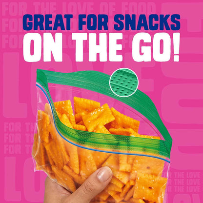 Ziploc Snack Bags, Easy Open and Close, Small Plastic Food Storage Bags
