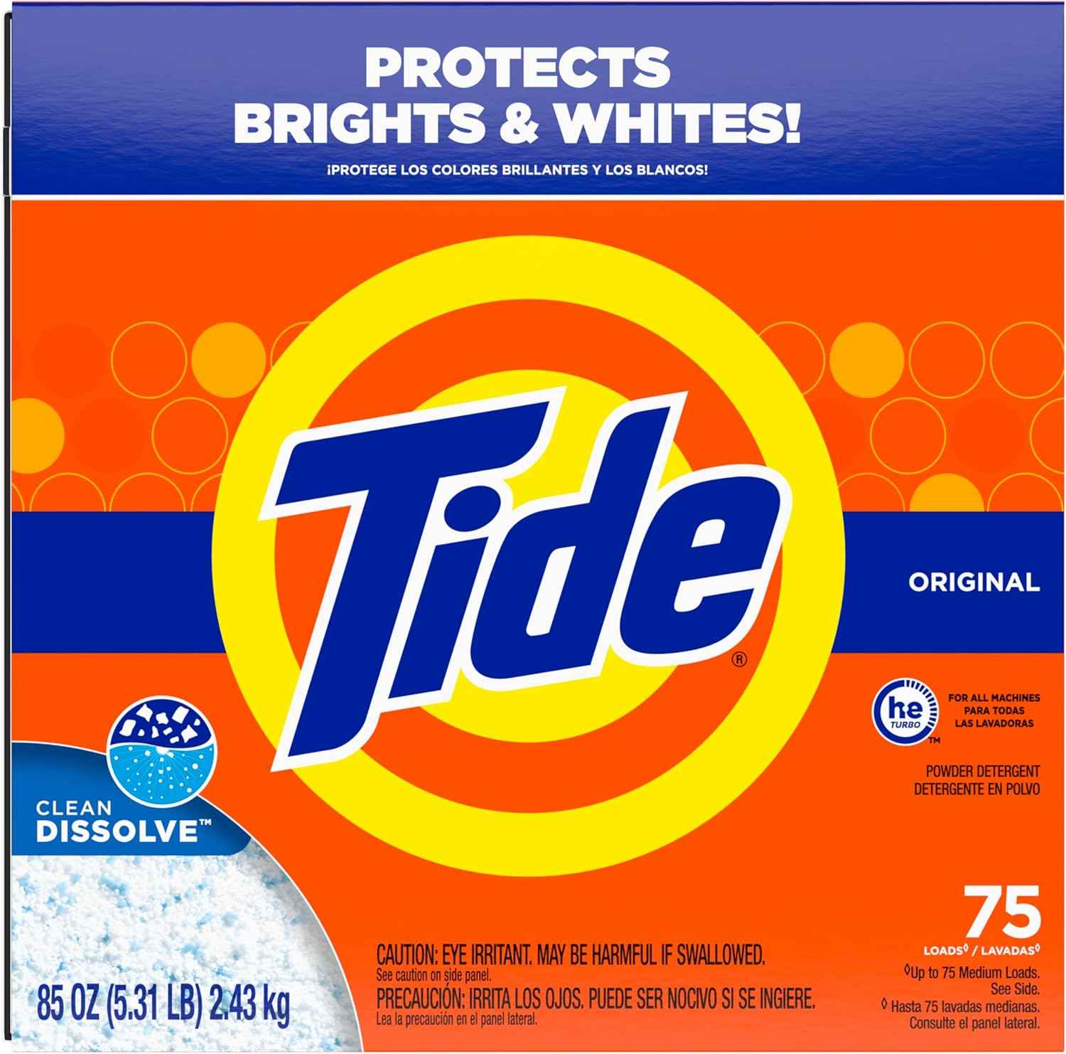 Tide Powder Laundry Detergent, Original Scent, 75 Loads, 85 oz