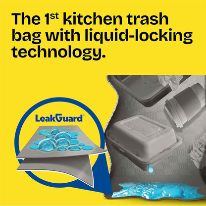Glad ForceFlex MaxStrength LeakGuard Trash Bags, 13 Gal