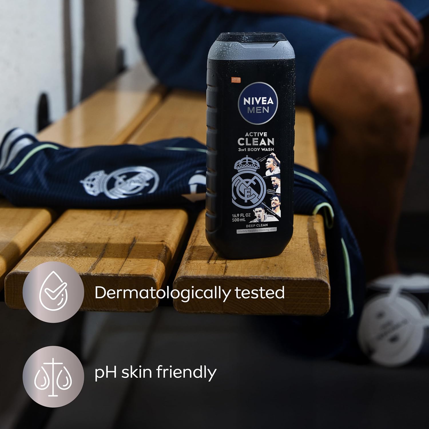 NIVEA_MEN_Real_Madrid_Limited_Edition_Design_Active_Clean_Body_Wash_with_Natural_Charcoal_for_Normal_to_Oily_Skin,_3-in-1_Charcoal_Body_Wash,_Face_and_Hair,_16.9_Fl_Oz_Bottle,_Pack_of_3