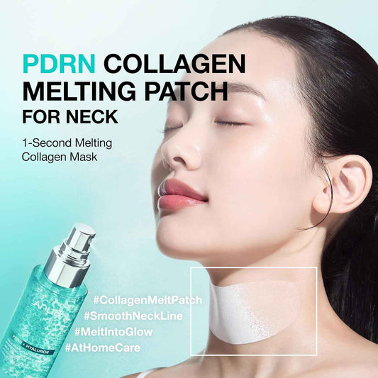 Anua PDRN Collagen Melting Patch for Neck, Lifting and Firming, Thin Film for Neck Fine Lines & Forehead, Plumping Effect with Salmon DNA, Korean Skincare, 0.02g x 4EA, Patch Only