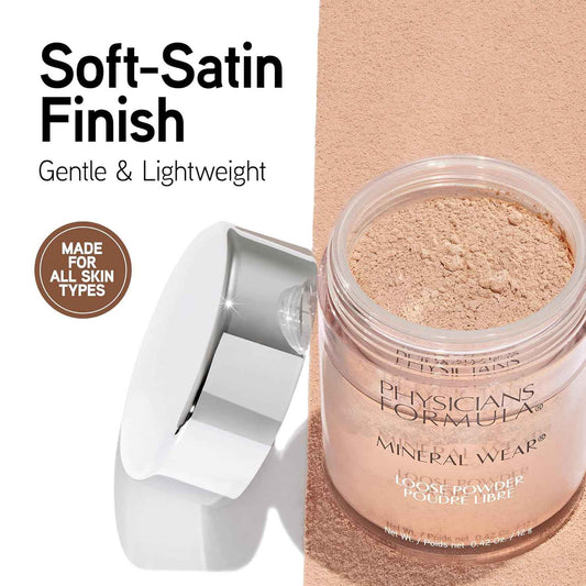 Physicians Formula Mineral Wear Talc-Free Loose Powder, Dermatologist Tested, Clinically Tested