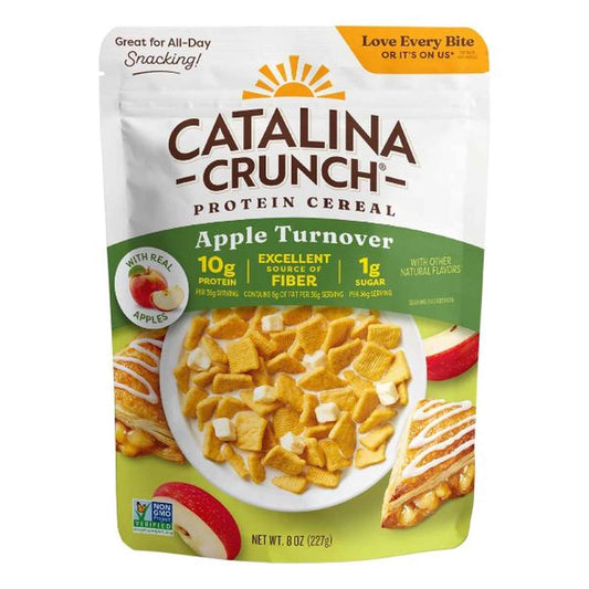 Catalina Crunch Protein Cereal - Breakfast Cereal with 10g of Protein, No Added Sugar - Gluten Free - Apple Turnover - 8 oz Bag