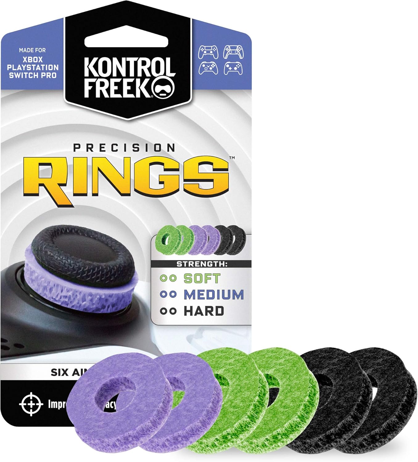KontrolFreek_Precision_Rings_|_Aim_Assist_Motion_Control_for_PlayStation_4_(PS4),_PS5,_Xbox_One,_XBX,_Switch_Pro_&_Scuf_Controller_(Black/Purple/Green)