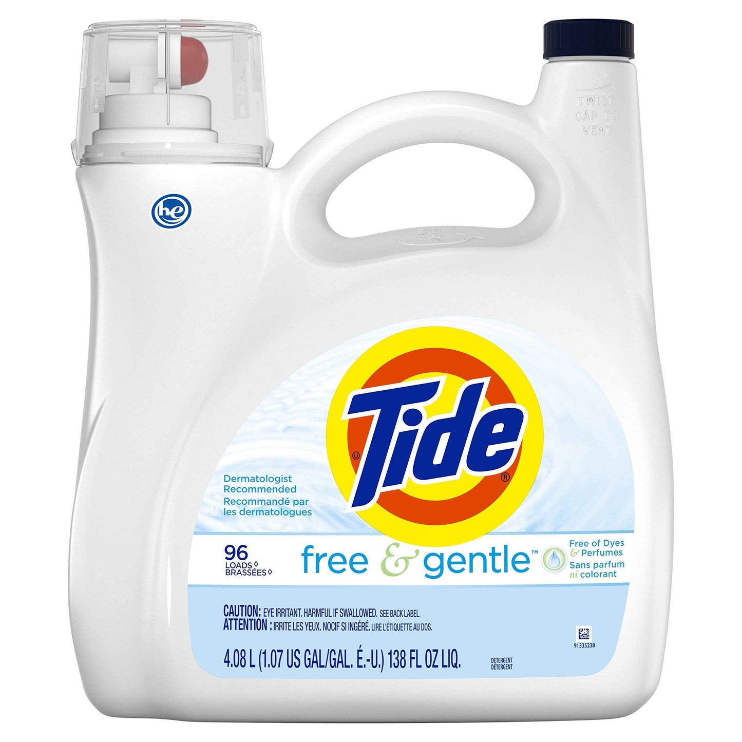Tide Free & Gentle Liquid Laundry Detergent, Tide Laundry Detergent, Clean Laundry Detergent