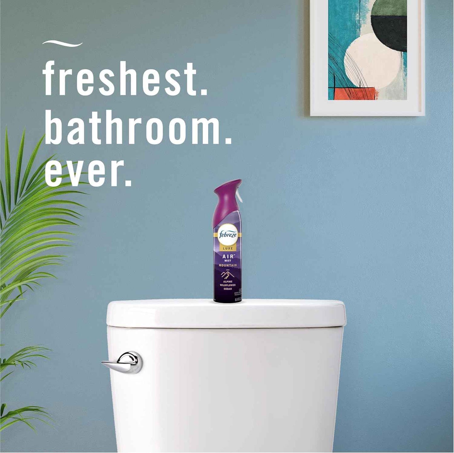 Febreze Air Mist Air Freshener Spray, Odor-Fighting Room Spray, Air Fresheners for Home and Bathroom and Kitchen, Aerosol Can, Mountain Scent