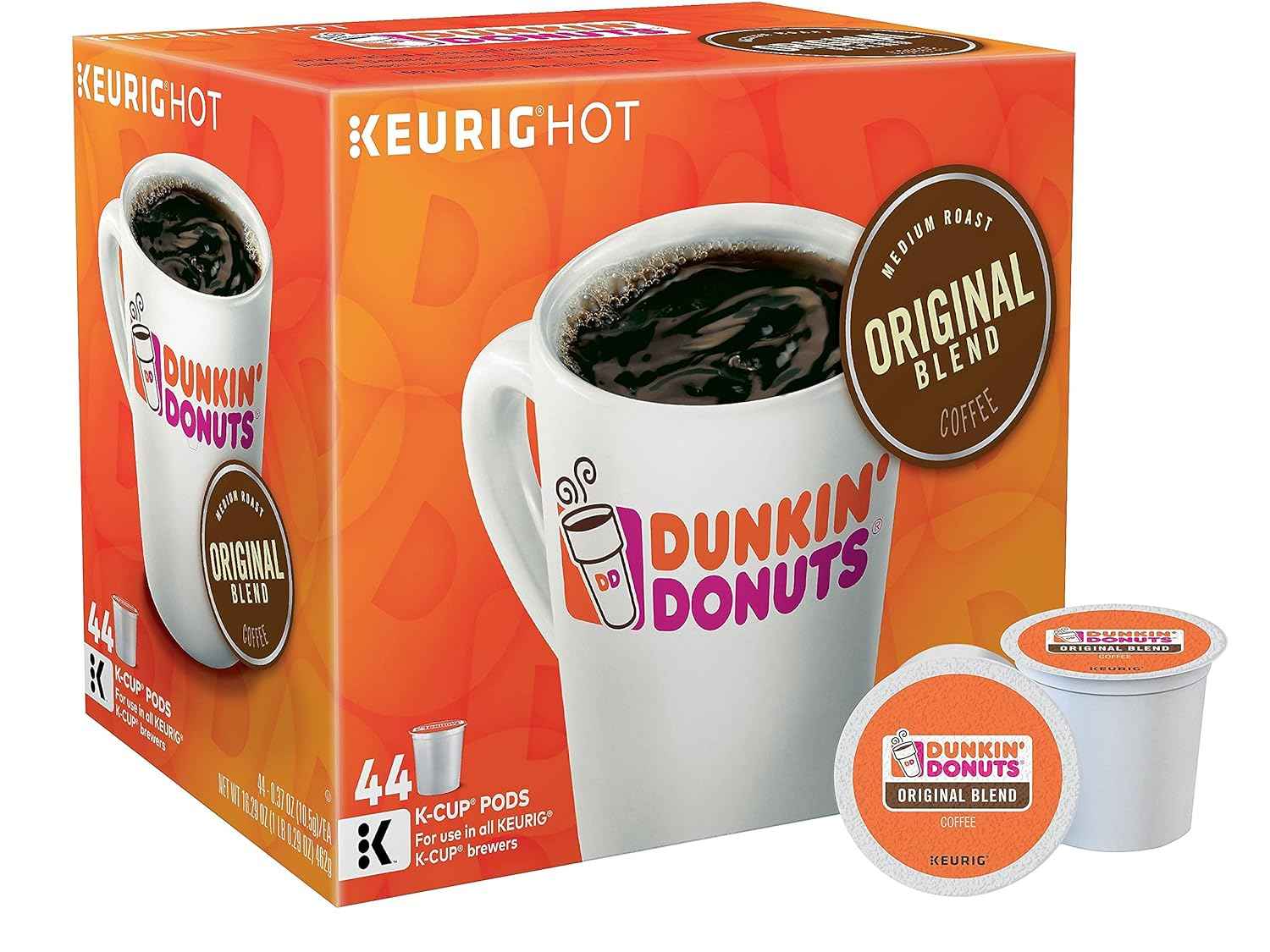 Dunkin' Donuts Coffee K-Cup Pods Medium Roast