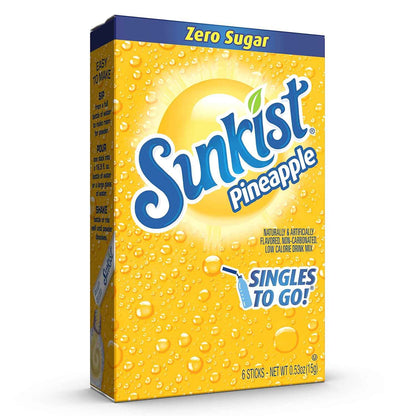 Sunkist Soda Singles To Go Drink Mix, 0.53 OZ, 6 Count (Pack of 12)