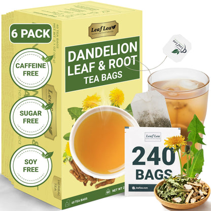 Dandelion Leaf & Root Tea - 240 Tea Bags (Pack of 6)