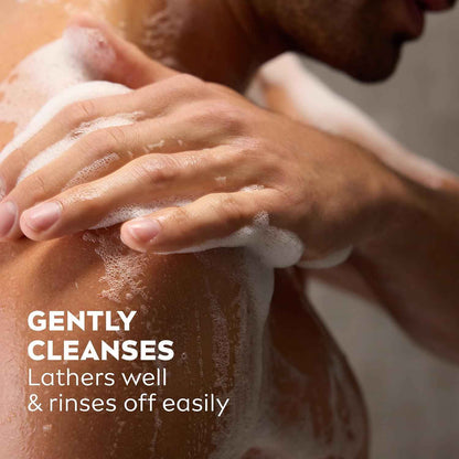 NIVEA MEN Sensitive Body Wash with Bamboo Extract, Moisturizing Body Wash for Sensitive Skin, Soap Free Shower Gel for Men with No Drying Alcohol, 16.9 Fl Oz Bottle