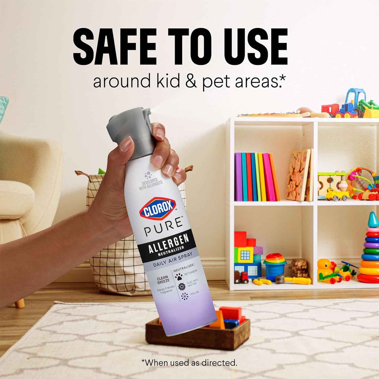 Clorox PURE Allergen Neutralizer Daily Air Spray, Nighttime Calm, 8 Ounces