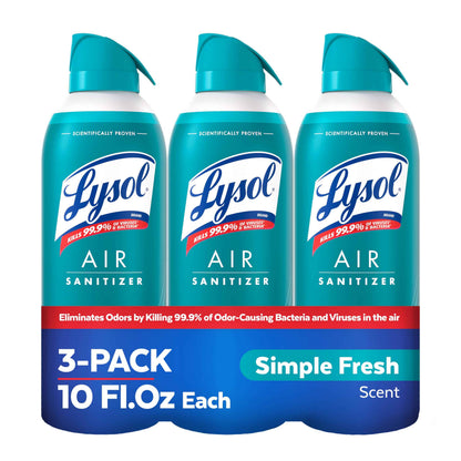Lysol Air Sanitizer Spray with Bacterial Odor Eliminator for Home & Office, Sanitizing Air Spray, Air Freshener Alternative