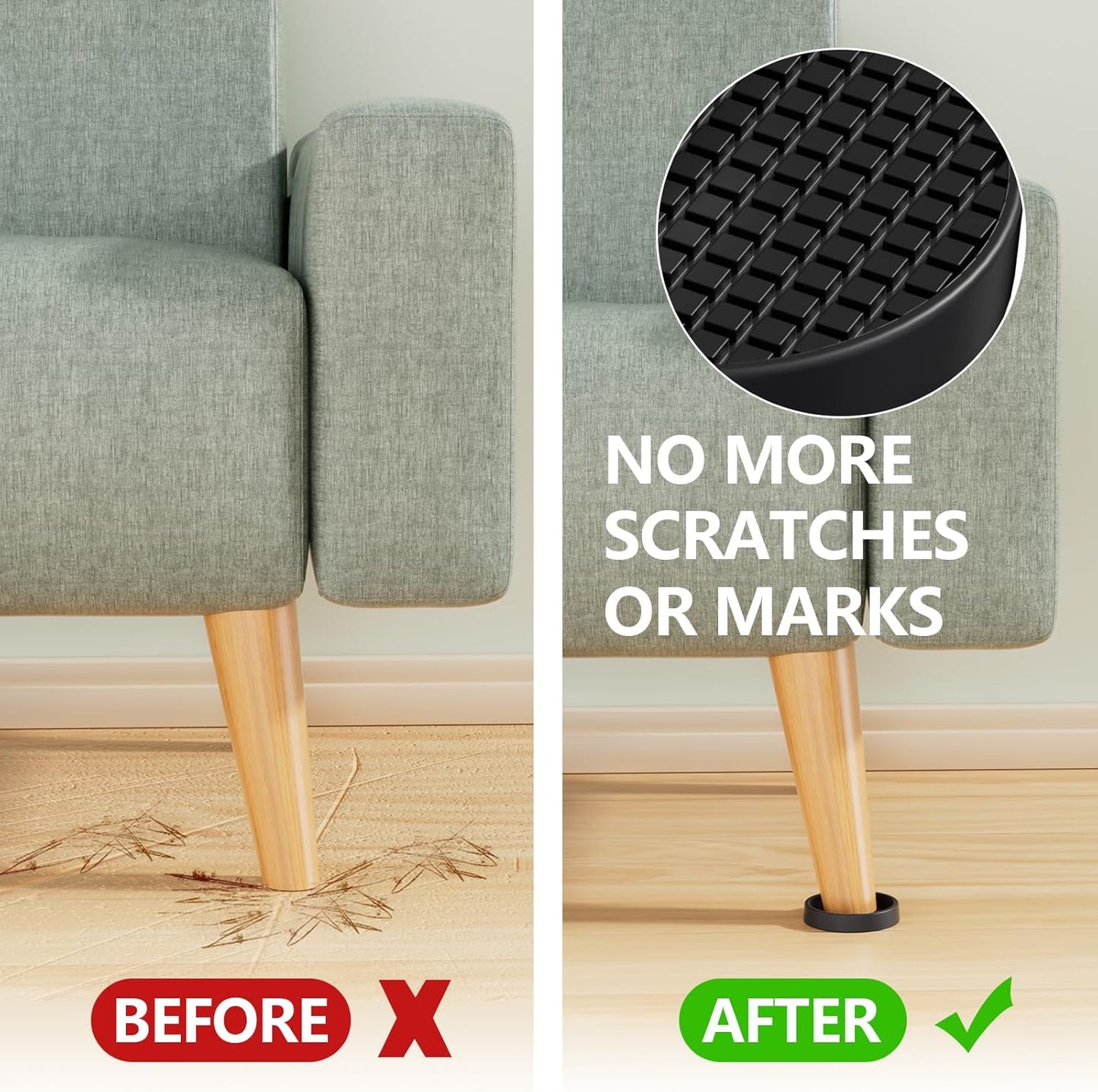 Non_Slip_Furniture_Pads_-_2"_Anti_Skid_Caster_Cups,_12PCS_Round_Furniture_Coasters_for_Hardwood_Floors,_Anti_Slide_Furniture_Cup_Bed_Couch_Floor_Protectors,Furniture_Stoppers_to_Prevent_Sliding(Black)